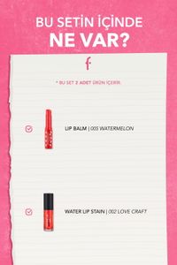 Meyve Özleriyle Renkli Dudaklar 2'li Lip Balm&Tint Seti