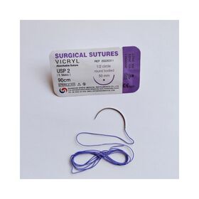 Medical Consumables Disposable Absaorbable Vicryl Surgical Suture With Needle