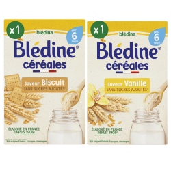 Blédine - Saveur Vanille et saveur Biscuit - Lot x2