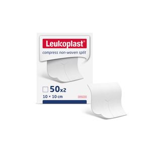 Leukoplast compress non-woven split steriel