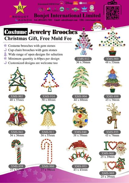 Costume Jewelry Brooches Christmas Gift