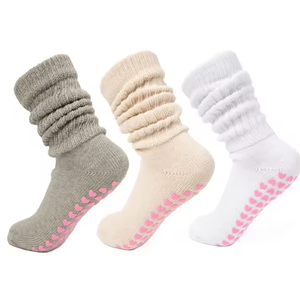 Custom Logo Women Slouchy Grip Socks Custom Grip Socks Slouch Yoga Pilates Socks