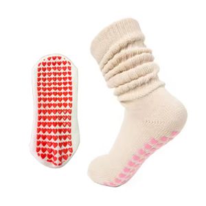 Custom Logo Design Slouch Grip Anti Slip Thick Knitted Pilates Yoga Socks