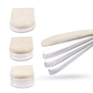 BANGNING Adjustable Orthopedic Gel Heel Pads 4-Layer Height Increasing Silicone Insoles with Heel Lift Inserts