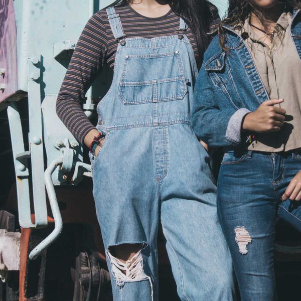 Denim Overalls and Denim Jacket