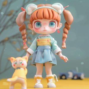 Doll and Cat Figurine