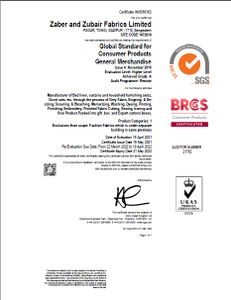 Global Standard for Consumer Products General Merchandise Certificate
