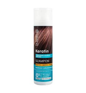 Shampoo with keratin, arginine and collagen