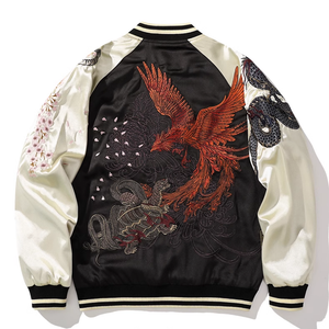 天の守護者 Celestial Guardians Sukajan Souvenir Bomber Jacket
