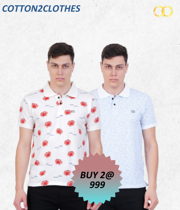 Buy _2_T-shirt | C2C_POLO_999_Combo_Printed_T-shirts