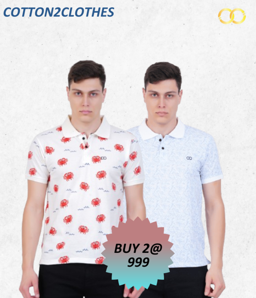 Buy _2_T-shirt | C2C_POLO_999_Combo_Printed_T-shirts