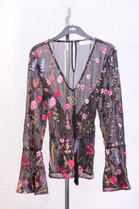 floral embroidered top