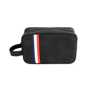 Custom Logo Small Leather Canvas Cosmetic pouch Shaving Dopp Kit Mens Travel Toiletry Bag