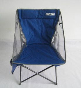 Square Armless Chair with Mesh Side Panel