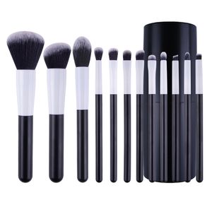 ZOREYA Fast Delivery 12 Pcs Cosmetic Makeup Black Makeup Brush Set For Face Eye