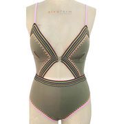 2017 olive ladies' colorful embroidered swim dress women's beautiful swimwear push up bikini