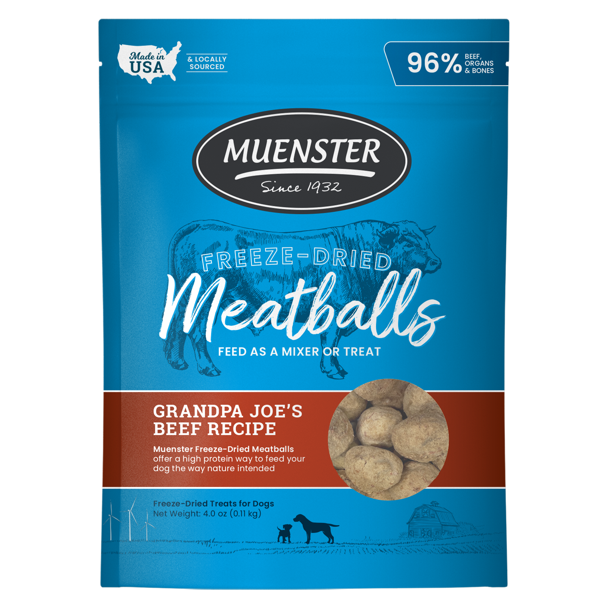 Freeze-Dried Beef Meatballs Dog Treats