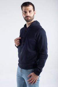Navy Zip-Up Hoodie