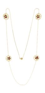 Long necklace Flowery lace