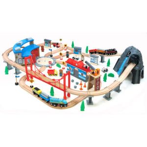 100pc Mountain Train Set with Roundhouse