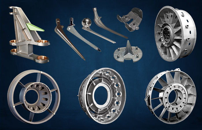 Nickel-based superalloy, titanium, stainless steel, and aluminum investment castings for aerospace, land-based turbine, medical, and other applications.