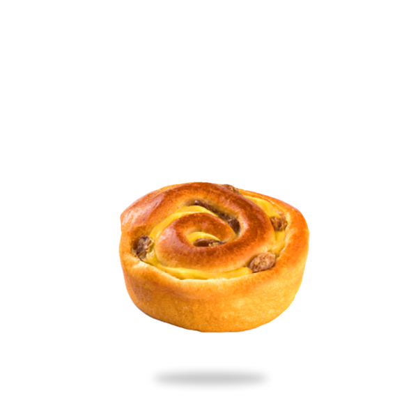 Mini Brioche Swirls With pastry cream filling & raisin