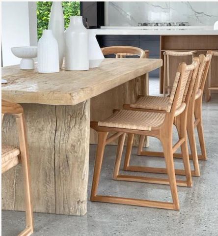 Factory Directly Sale Solid Vintage Elm Wood Dining Table Dining Room Furniture