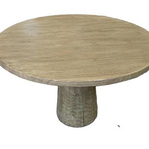Wholesale Round Elm Wood Vintage Style Round Dining Table Natural Wood Table