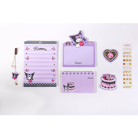 Custom wholesale OEM  Sanrio kuromi creative notepad bookmark set kawaii memo pad stationery gift