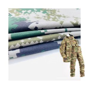 OEM ODM 65 Polyester 35 Cotton Camouflage Printed Fabric 16s*16s 245 Gsm Ripstop Camouflage Fabric