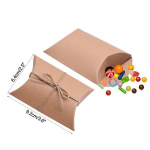 Christmas Gift Packaging Boxes Kraft Paper Pillow Candy Box for Sale