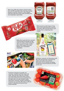 Packaging with QR codes