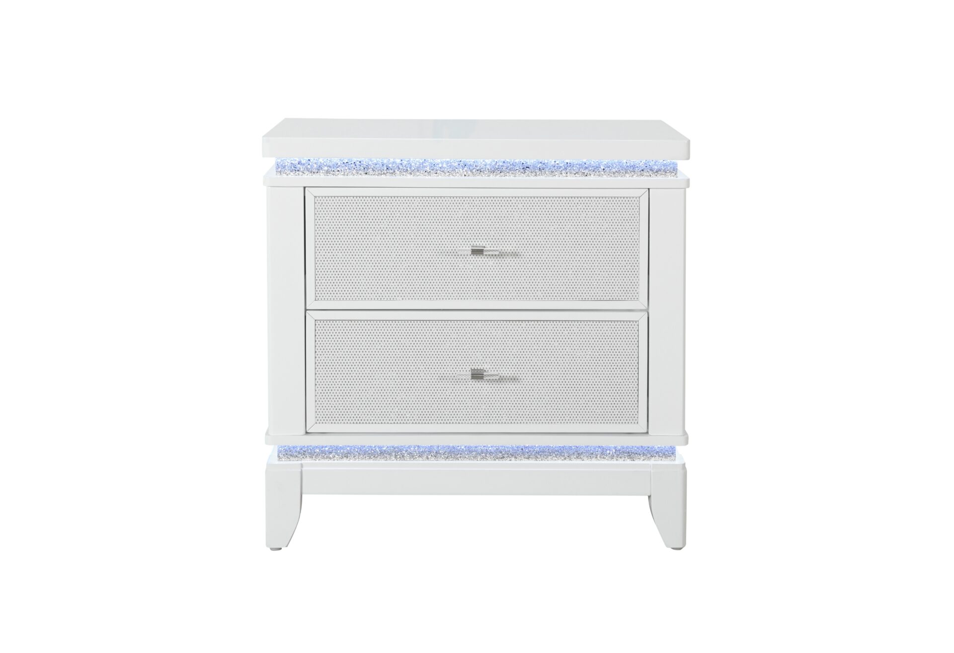 ALINA WHITE NIGHTSTAND WITH LED AND USB