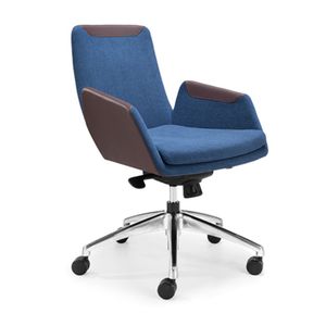 OEM Steel frame inside leather and fabric executive office chair