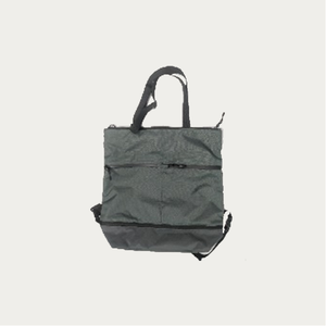 Custom Logo Premium Quality Portable 210D Polyester 420D Double Ripstop Indoor Two Ways Bag Grey Bags for Ladies
