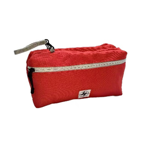 Tailor Made Low Price Simple Handbag Polyester Cotton Party Travel Zippered Kit Orange Bags for Girls