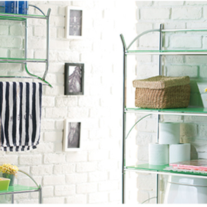 shelving, storage racks, carts, garment racks, and various home furnishings