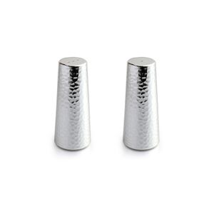 Wholesale Sustainable Salt and Pepper Shaker Set of 2 Die Casting Material with Brush Silver Plated Metal Kitchen Accessories