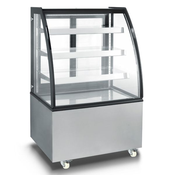 Upright Triple Glass Door Refrigerated Pastry Case Display Showcase Cabinet Cooler Cake Display Fridge Refrigerated Display