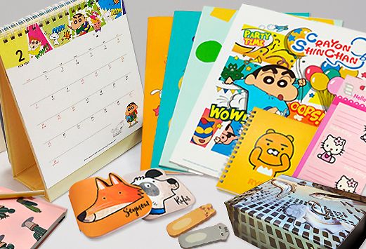 diaries, notebooks, memo pads, letter sets, file folders