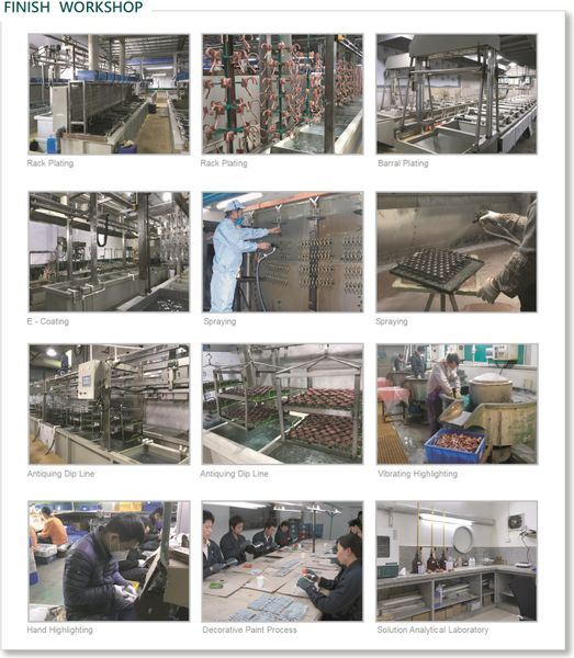 furniture handles and knobs, decorative home and bathroom accessories, and other metal products