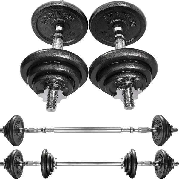 PROIRON  Adjustable Dumbbell Set Customized Dumbbell  Metal Barbell Dumbells Free Weight Gym Weights Adjustable Dumbbell Set