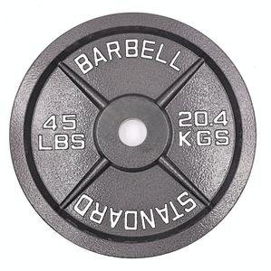 Factory Price Gym Barbell Plates  2.5-45LB Fitness Strength Training Cast Iron Free Weight Plates Olympi Weight Plates