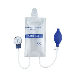 Pressure Infusion Bag, 500ml / 1000ml / 3000ml Fluids Cuff with Pump & Monitor, Pressure Infuser Bag for Blood and Fluid Quick Infusion, IV Fluid Delivery Administration Bag, No Leakage