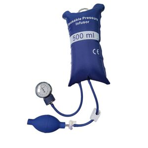 Pressure Infusion Bag -500ml/1000ml/3000ml for Blood and Fluid Quick Infusion, Infusion with Pressure Display Column/Aneriod Gauge for Hospital Emergency