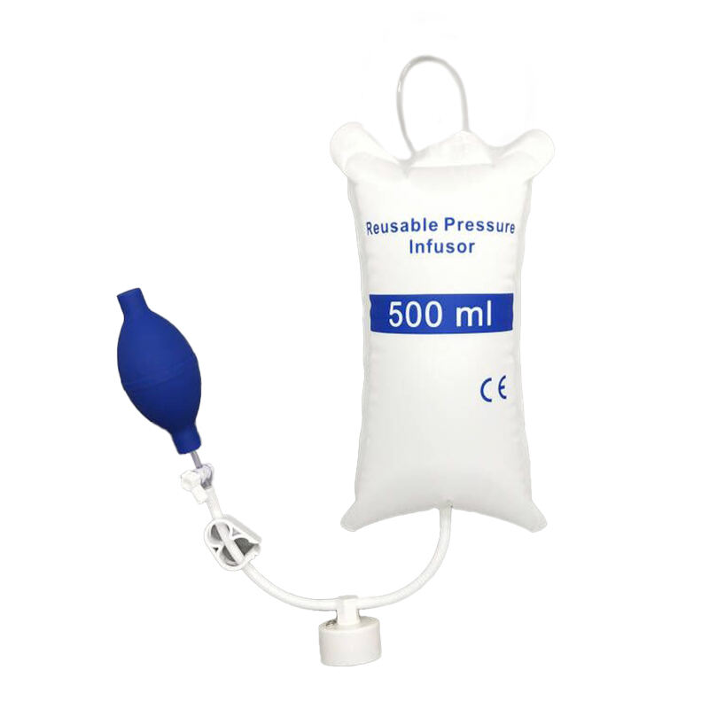 American Hospital Supply Medical Pressure Infusion Bag – 500ml/1000ml/3000ml, IV Pole Infusion Sack with 3-Way Stopcock or Twist valve, Color-Coded Gauge Medical Supplies & Equipment