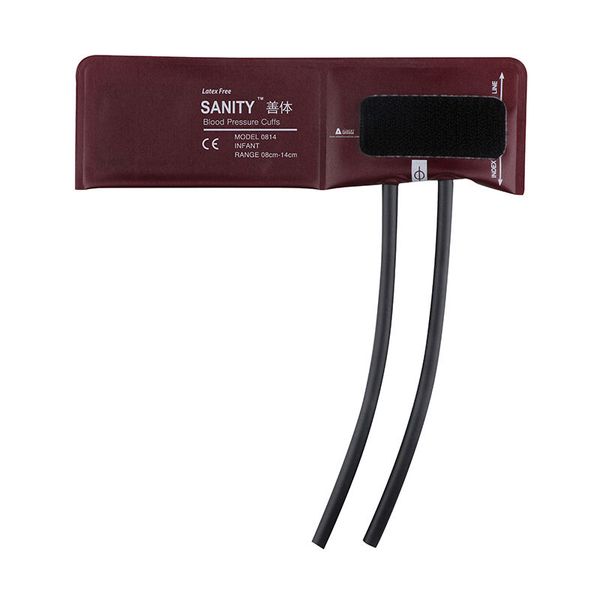 Reusable GE Critikon NIBP Cuff with Connectors GE 300664 Double Tube Adult Use Reusable Arm Circumference Nylon Blood Pressure Cuff for Patient Monitor (Dark Brown Style with Bag)
