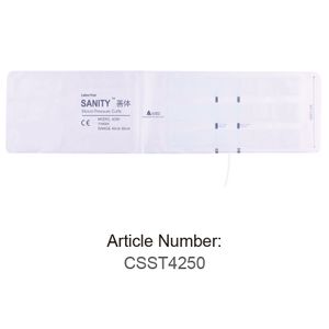 Disposable GE Critikon NIBP Cuff with Connectors GE 300664 Double Tube  Child Adult Use disposable Arm Circumference Nylon Blood Pressure Cuff for Patient Monitor (White Style with Bag)