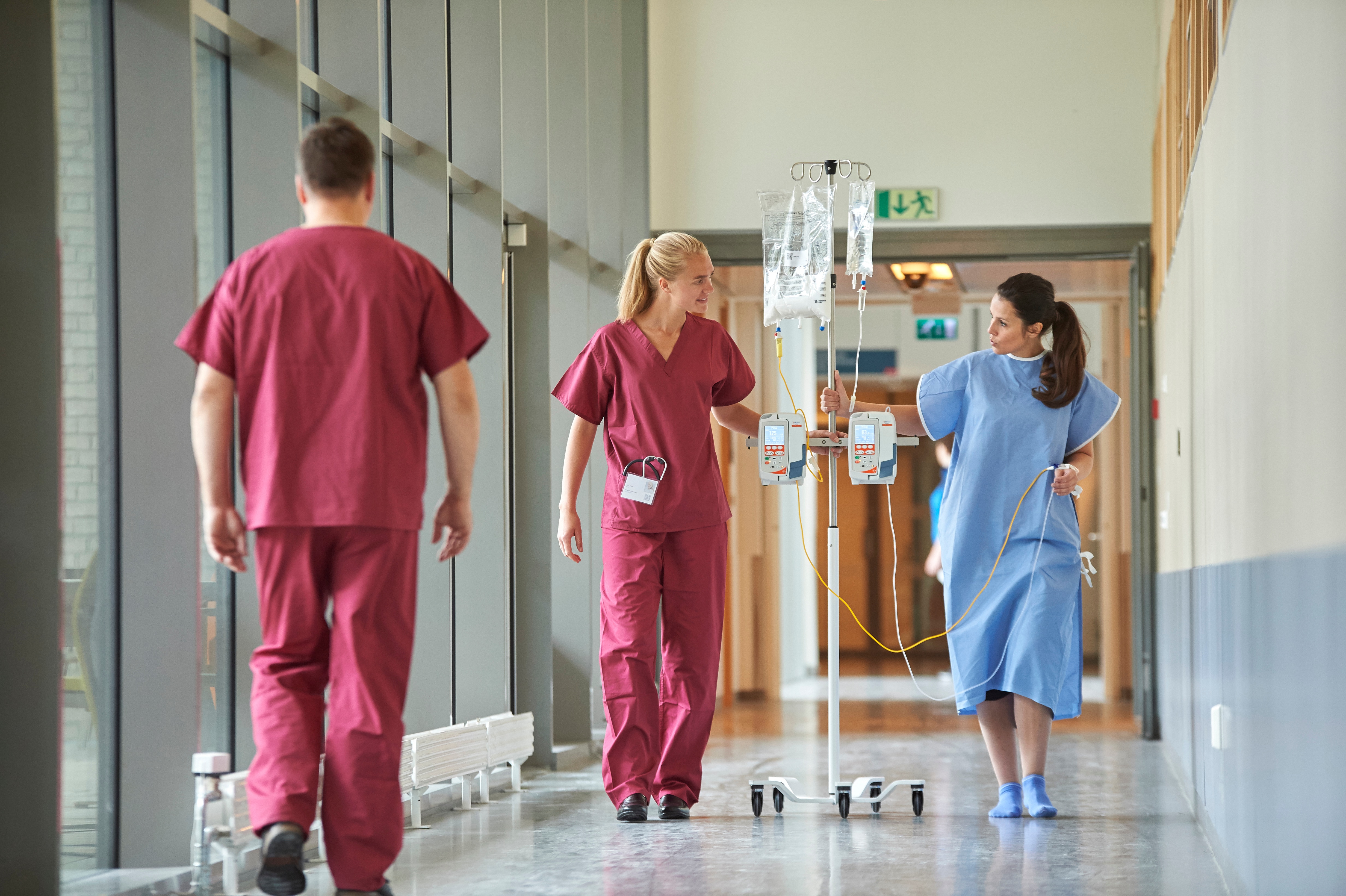 plastic syringes, saline solutions, and various medical devices