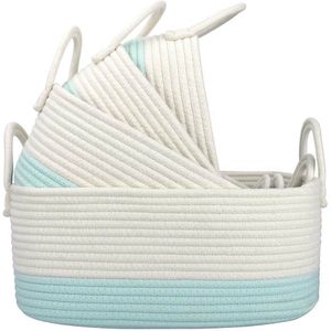 Hot Selling Hot Sale Home Storage Folding Cotton Rope Basket Set of 4 Storage Basket with Handles